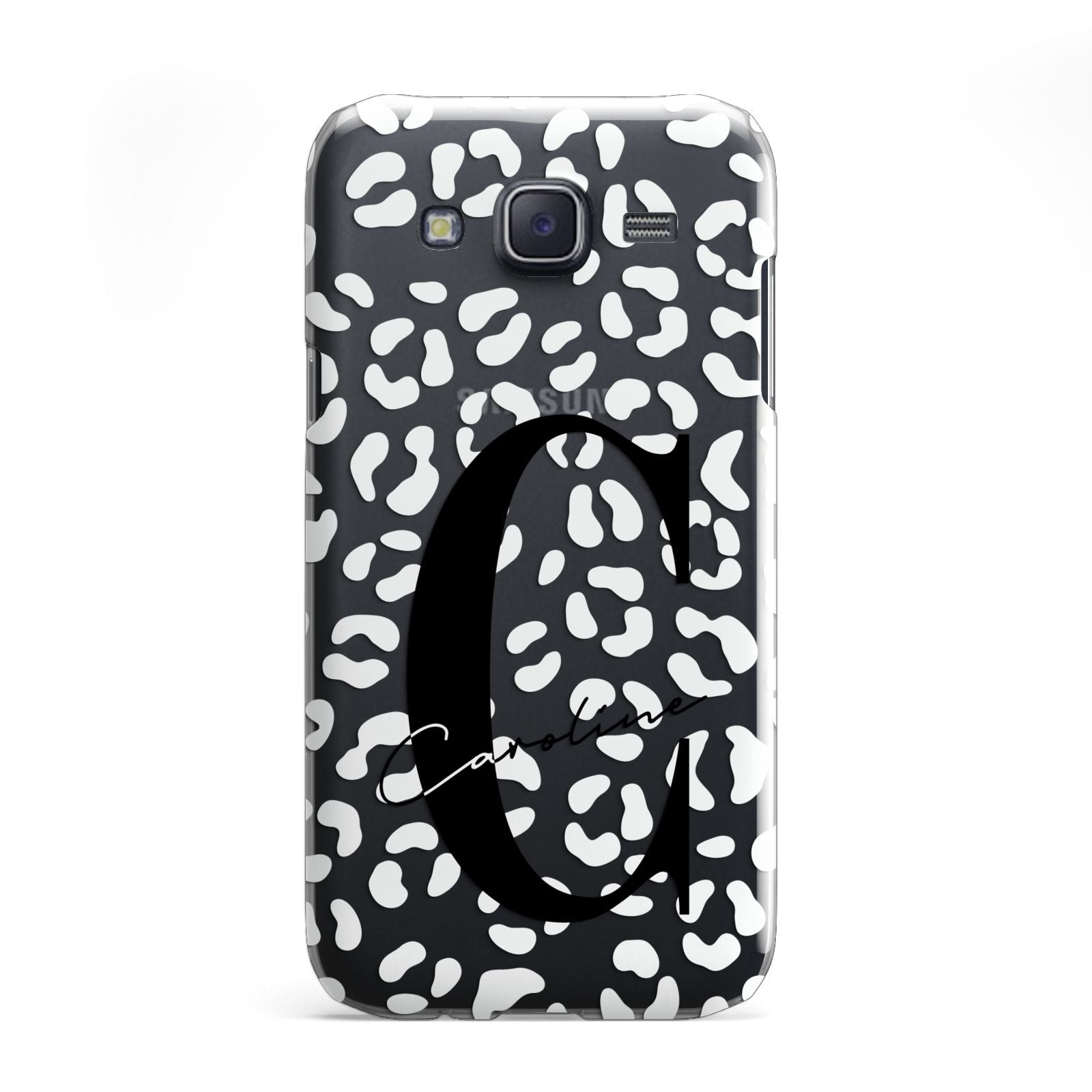 Personalised Leopard Print Clear Samsung Galaxy J5 Case