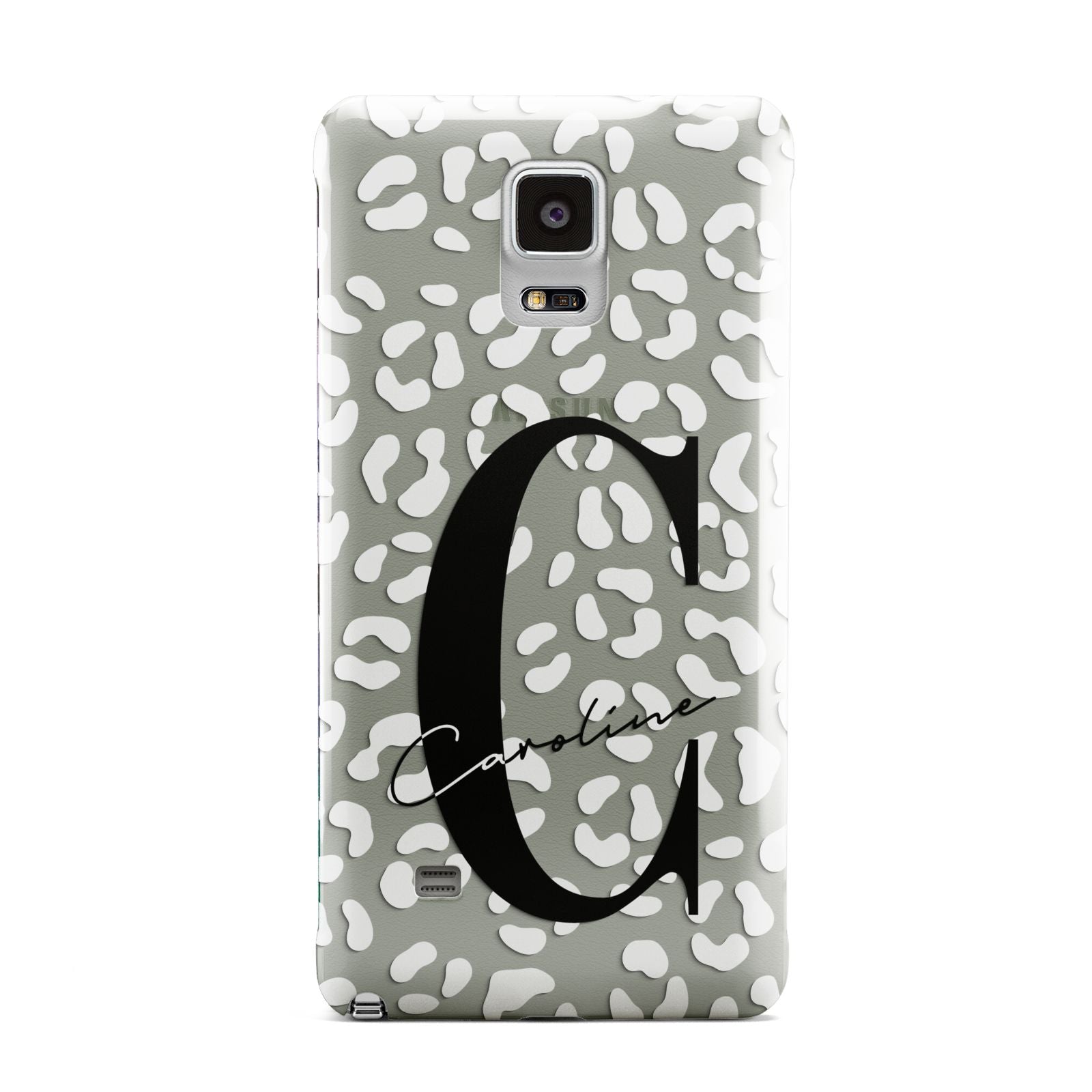 Personalised Leopard Print Clear Samsung Galaxy Note 4 Case