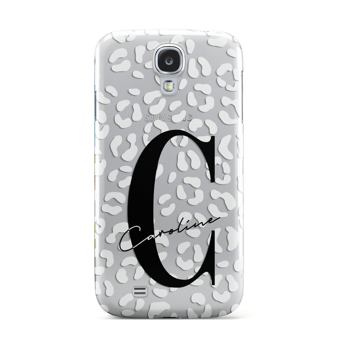 Personalised Leopard Print Clear Samsung Galaxy S4 Case