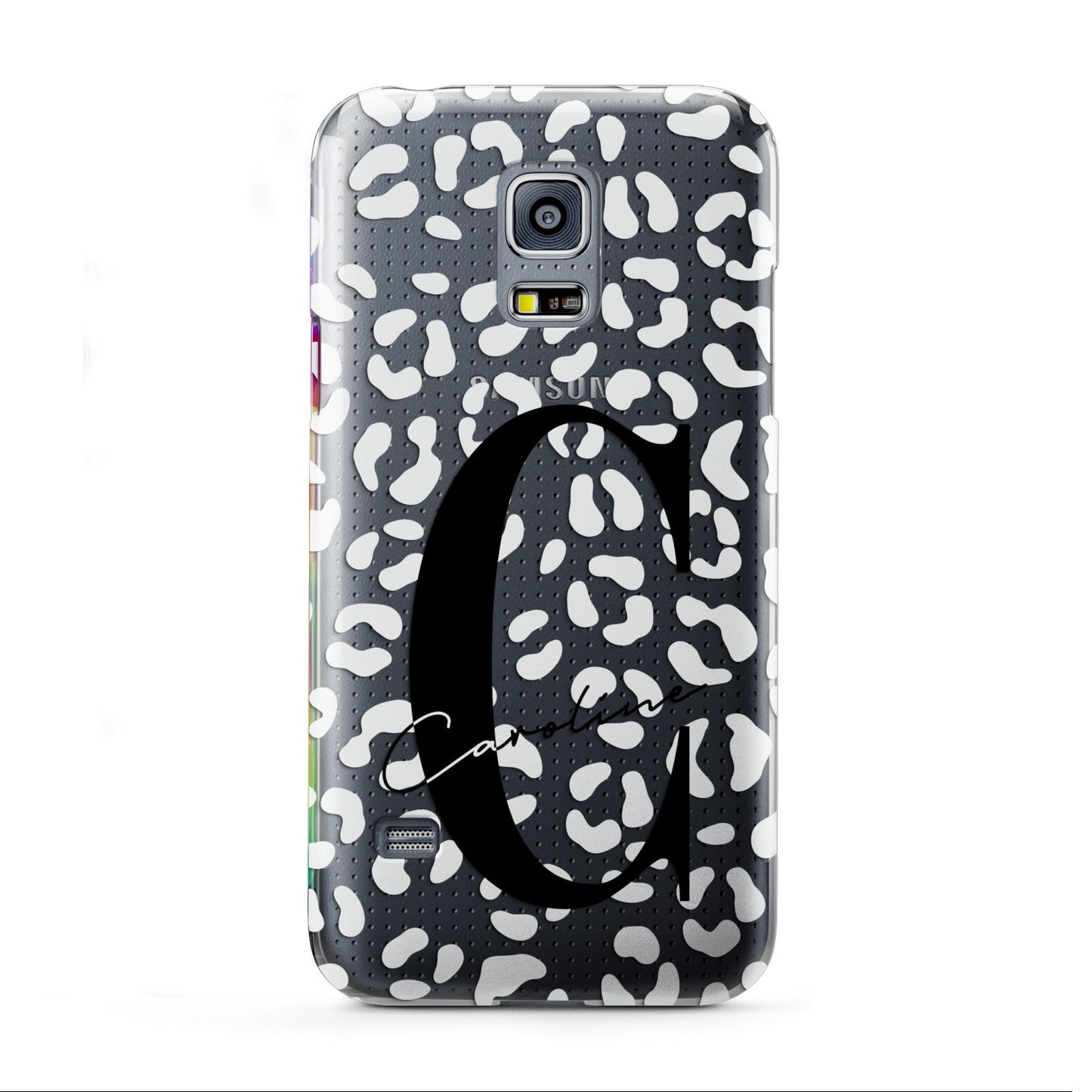 Personalised Leopard Print Clear Samsung Galaxy S5 Mini Case