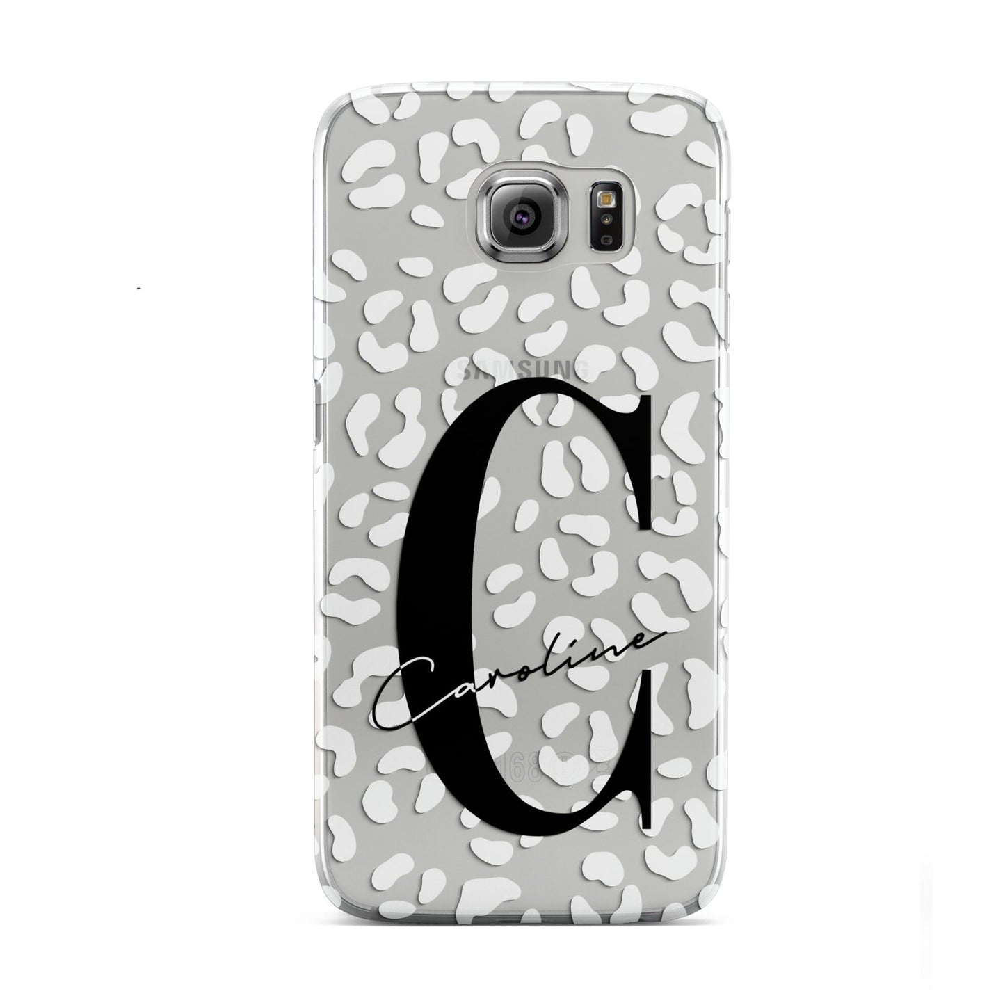 Personalised Leopard Print Clear Samsung Galaxy S6 Case