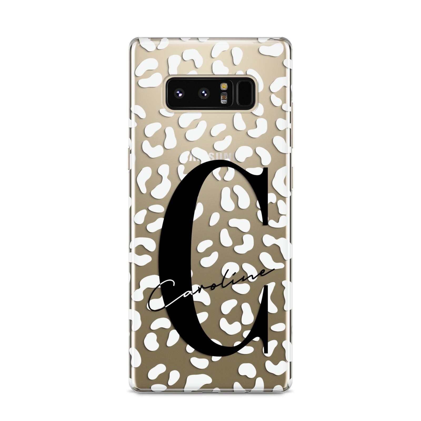 Personalised Leopard Print Clear Samsung Galaxy S8 Case