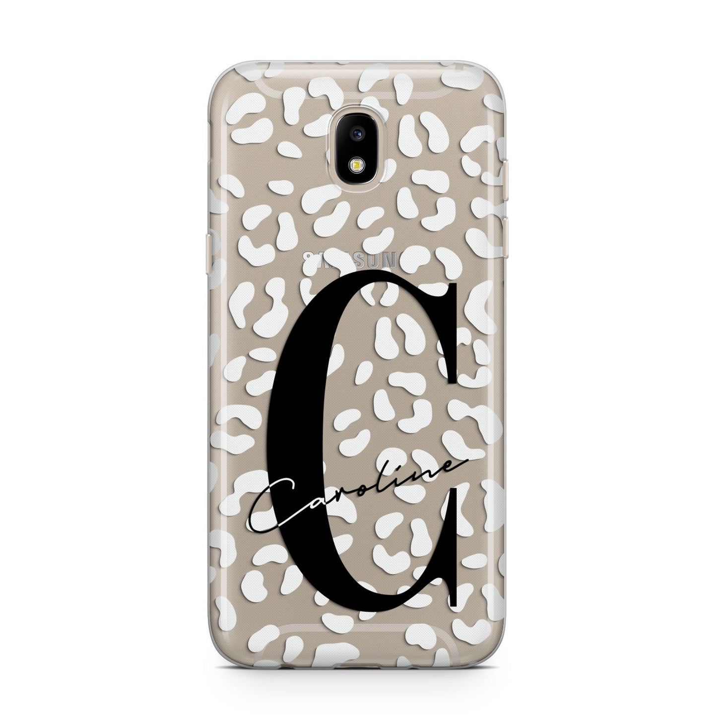 Personalised Leopard Print Clear Samsung J5 2017 Case