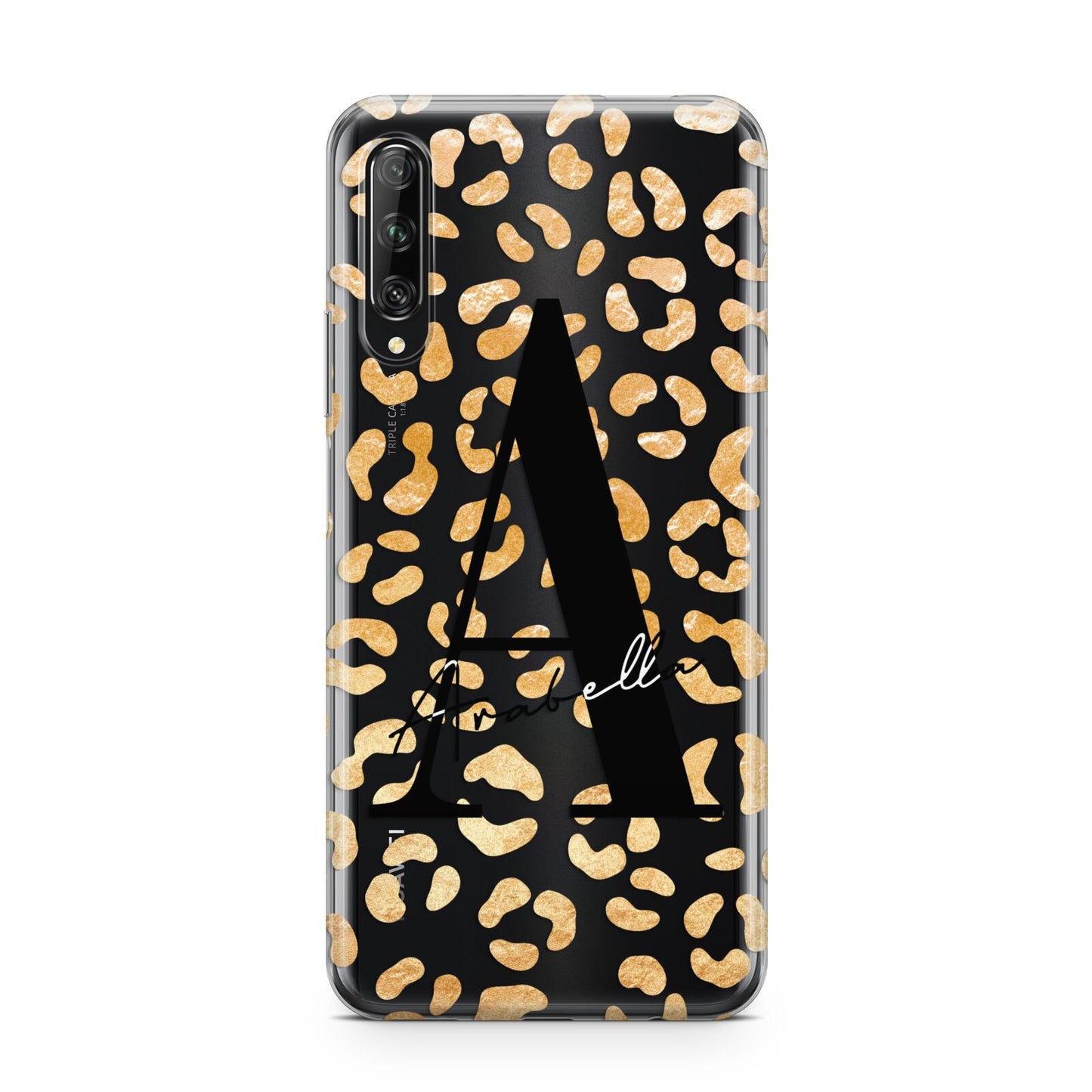 Personalised Leopard Print Gold Huawei P Smart Pro 2019