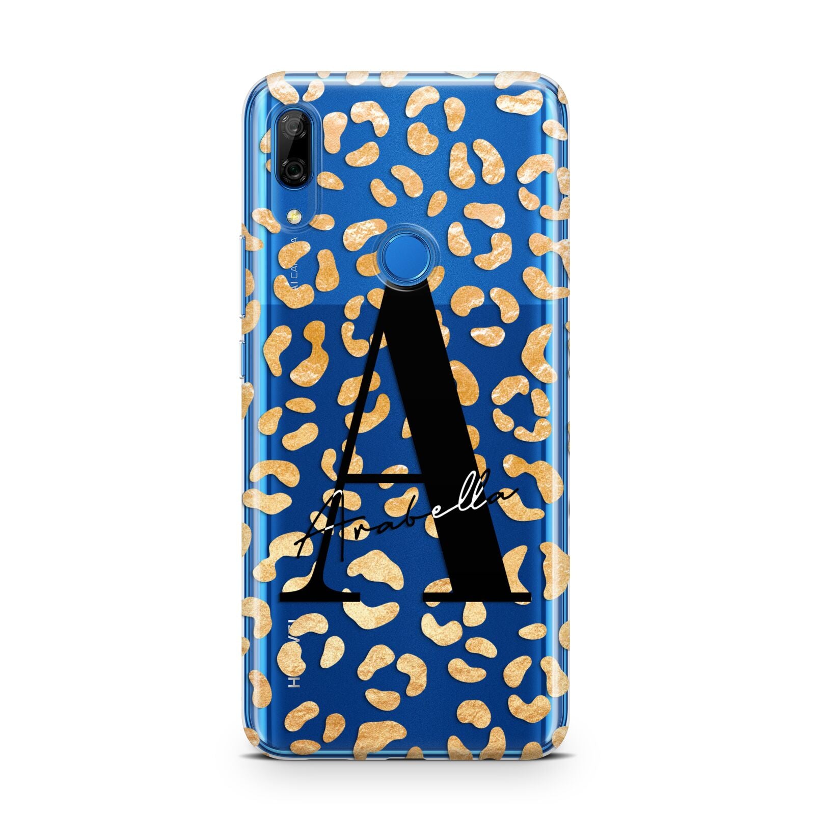 Personalised Leopard Print Gold Huawei P Smart Z