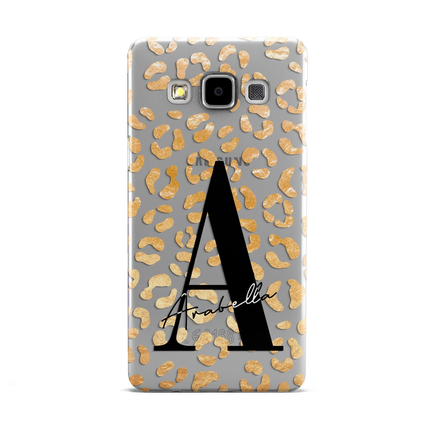 Personalised Leopard Print Gold Samsung Galaxy A5 Case