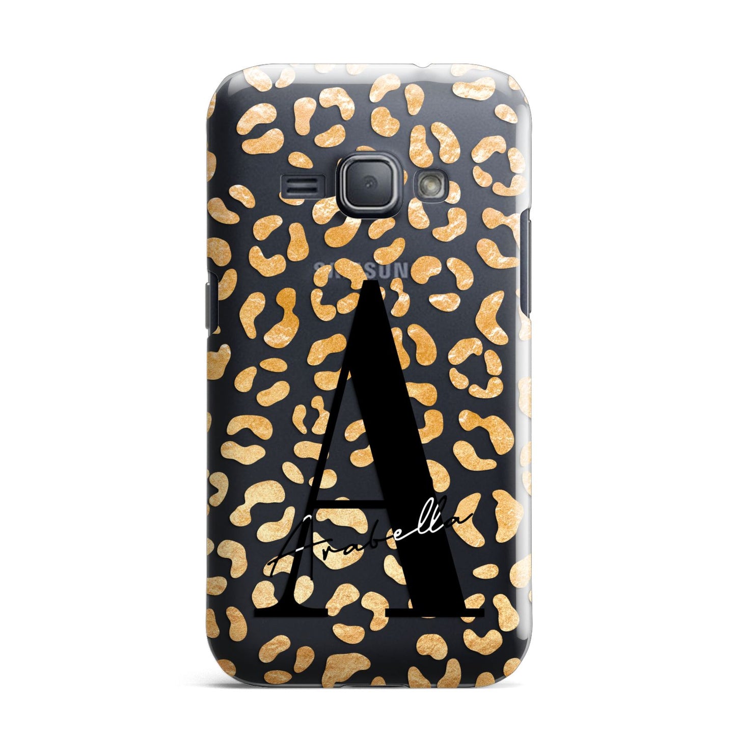 Personalised Leopard Print Gold Samsung Galaxy J1 2016 Case