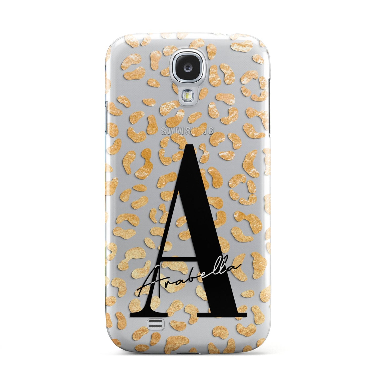 Personalised Leopard Print Gold Samsung Galaxy S4 Case