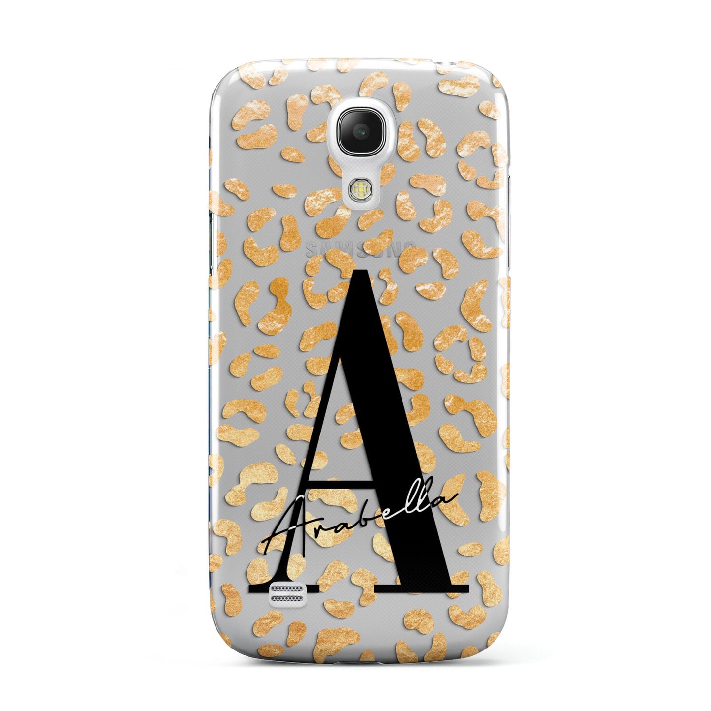 Personalised Leopard Print Gold Samsung Galaxy S4 Mini Case