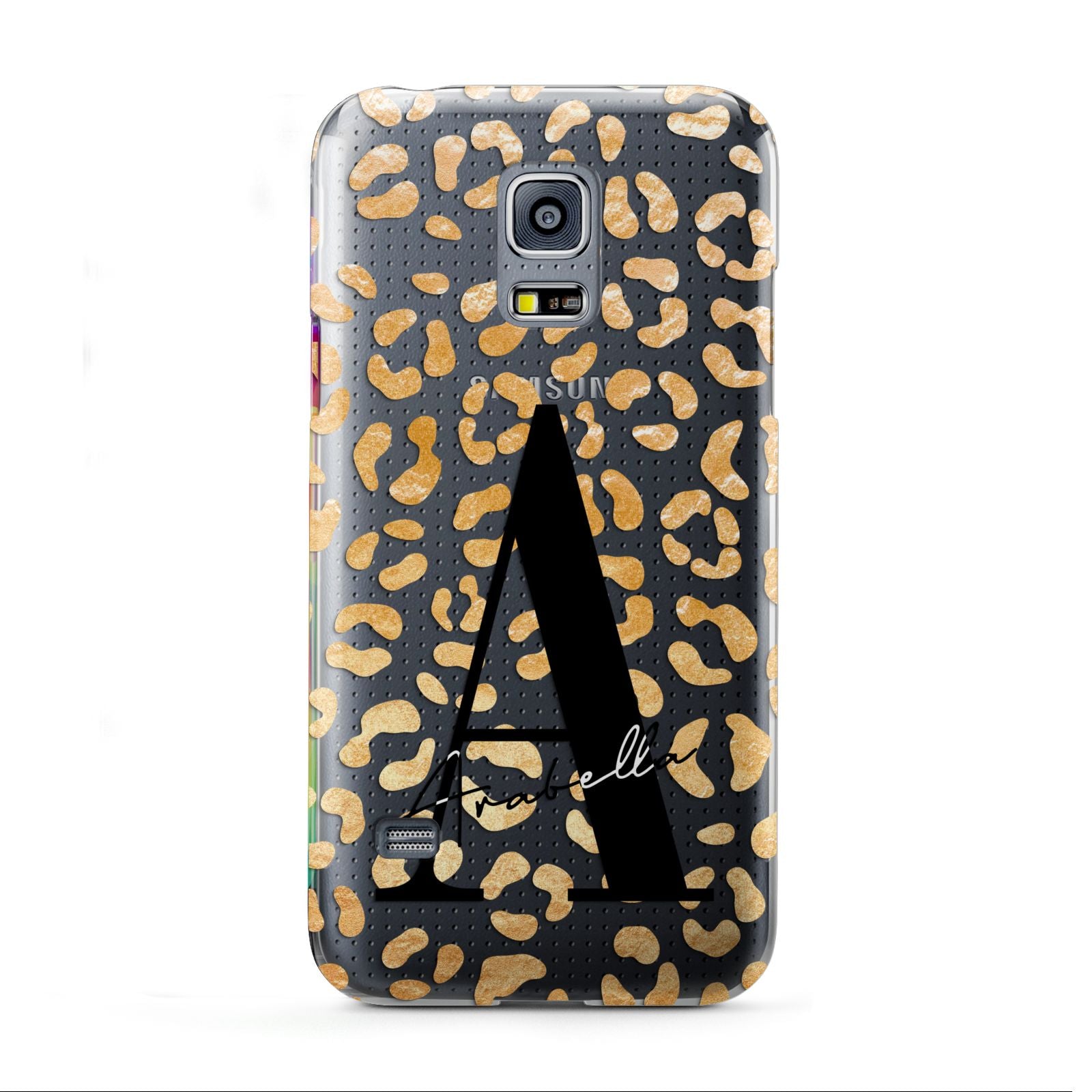 Personalised Leopard Print Gold Samsung Galaxy S5 Mini Case