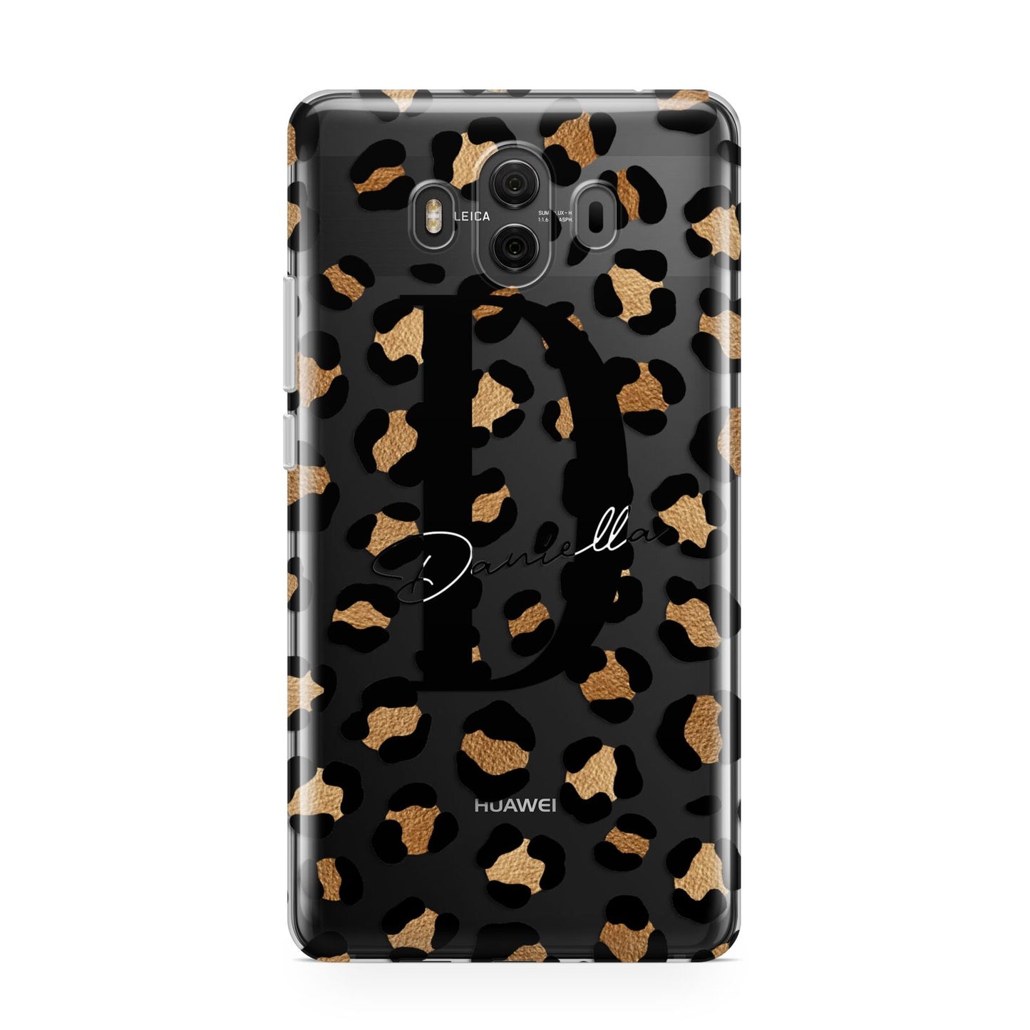 Personalised Leopard Print Huawei Mate 10 Protective Phone Case