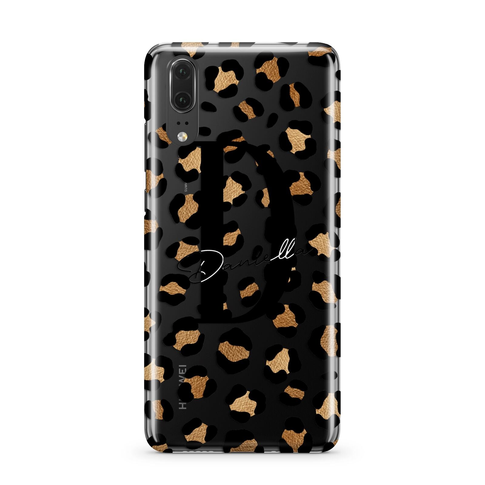 Personalised Leopard Print Huawei P20 Phone Case