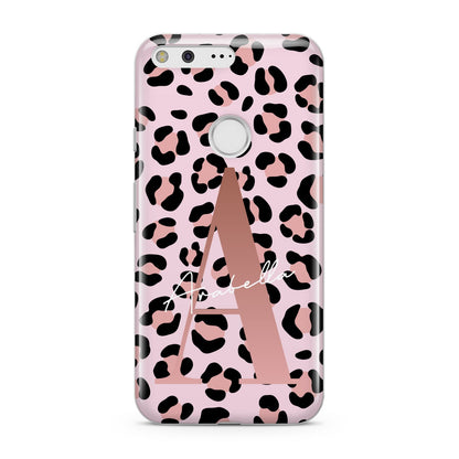 Personalised Leopard Print Initial Google Pixel Case