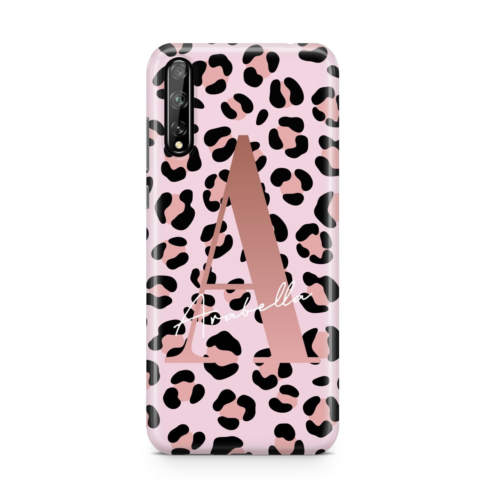 Personalised Leopard Print Initial Huawei Enjoy 10s Phone Case