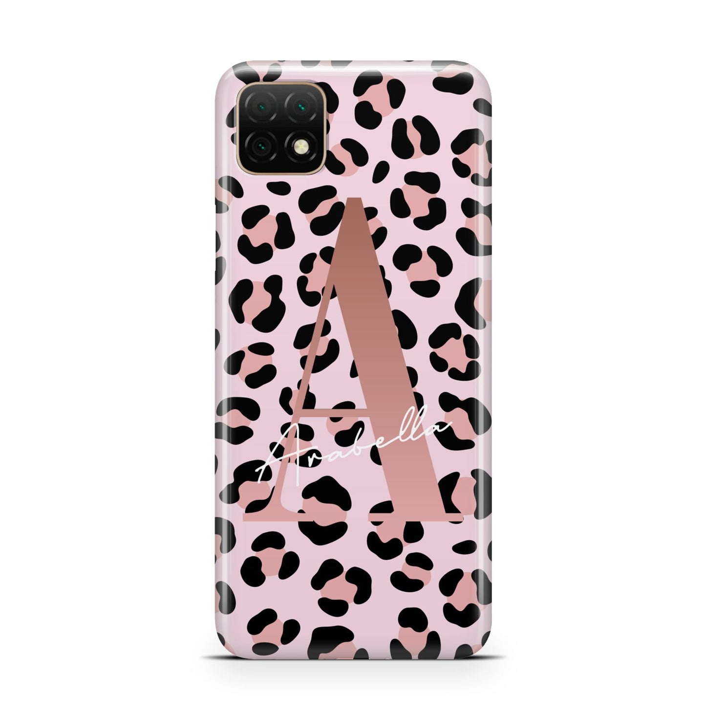 Personalised Leopard Print Initial Huawei Enjoy 20 Phone Case