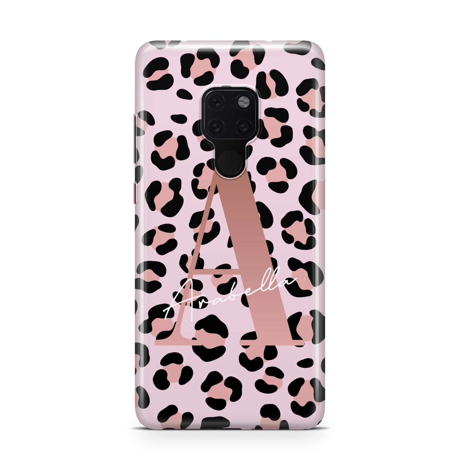 Personalised Leopard Print Initial Huawei Mate 20 Phone Case