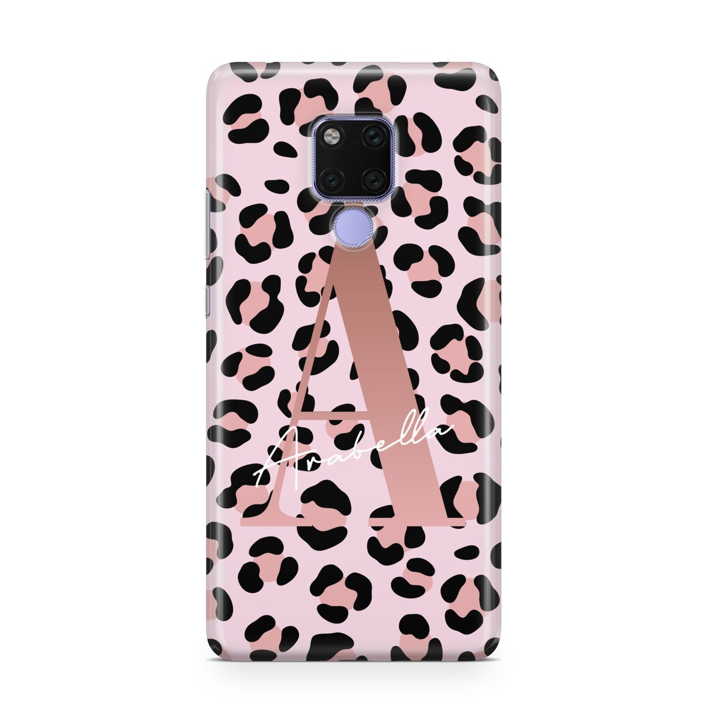 Personalised Leopard Print Initial Huawei Mate 20X Phone Case