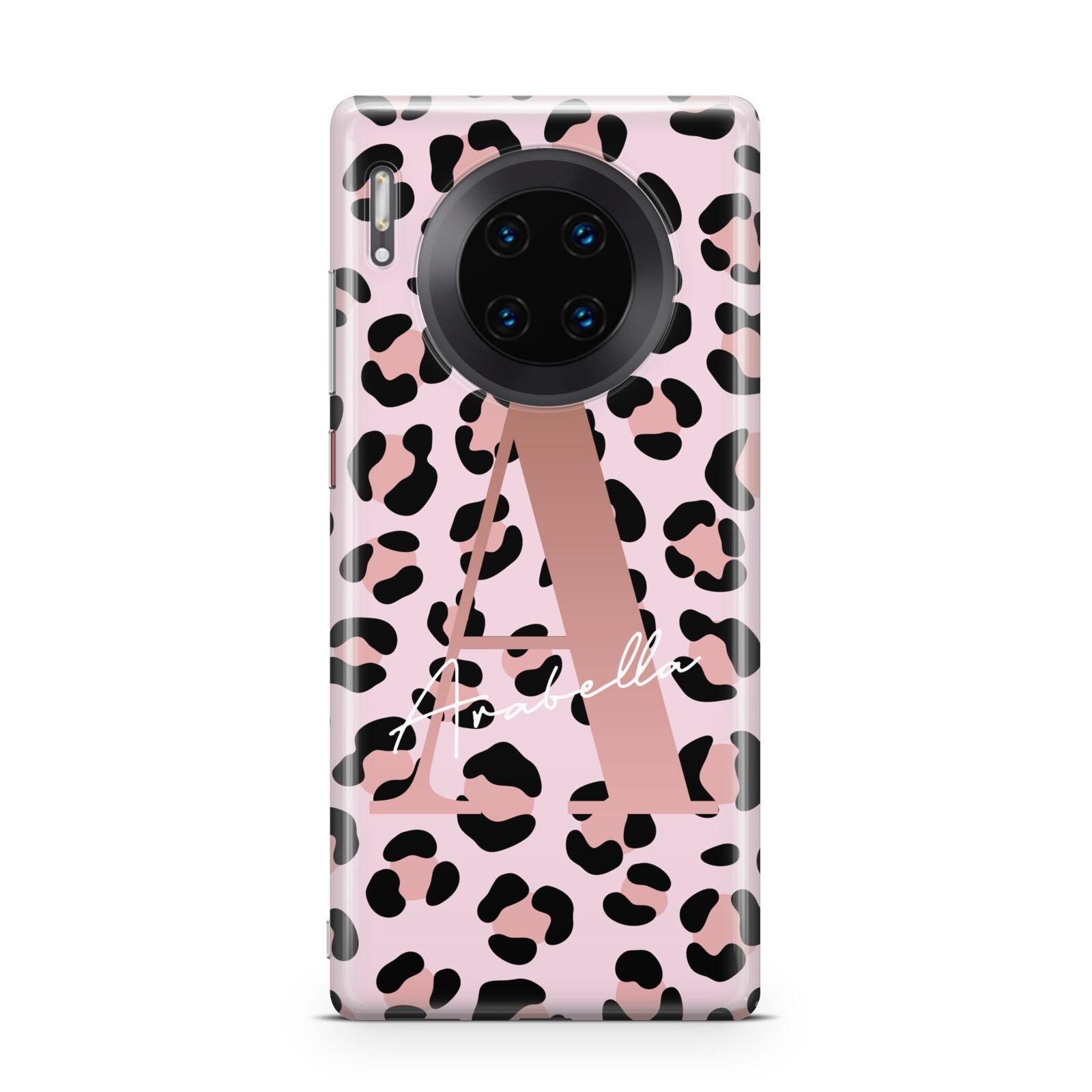 Personalised Leopard Print Initial Huawei Mate 30 Pro Phone Case