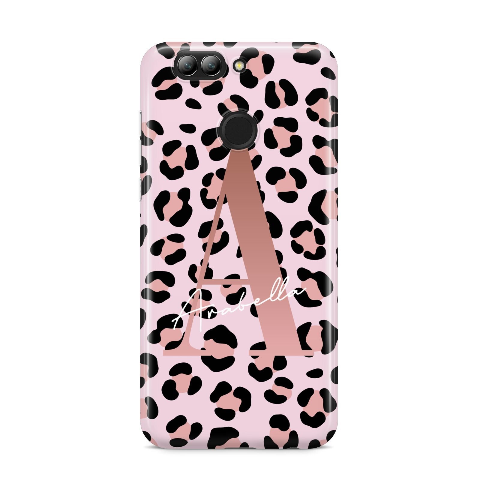 Personalised Leopard Print Initial Huawei Nova 2s Phone Case