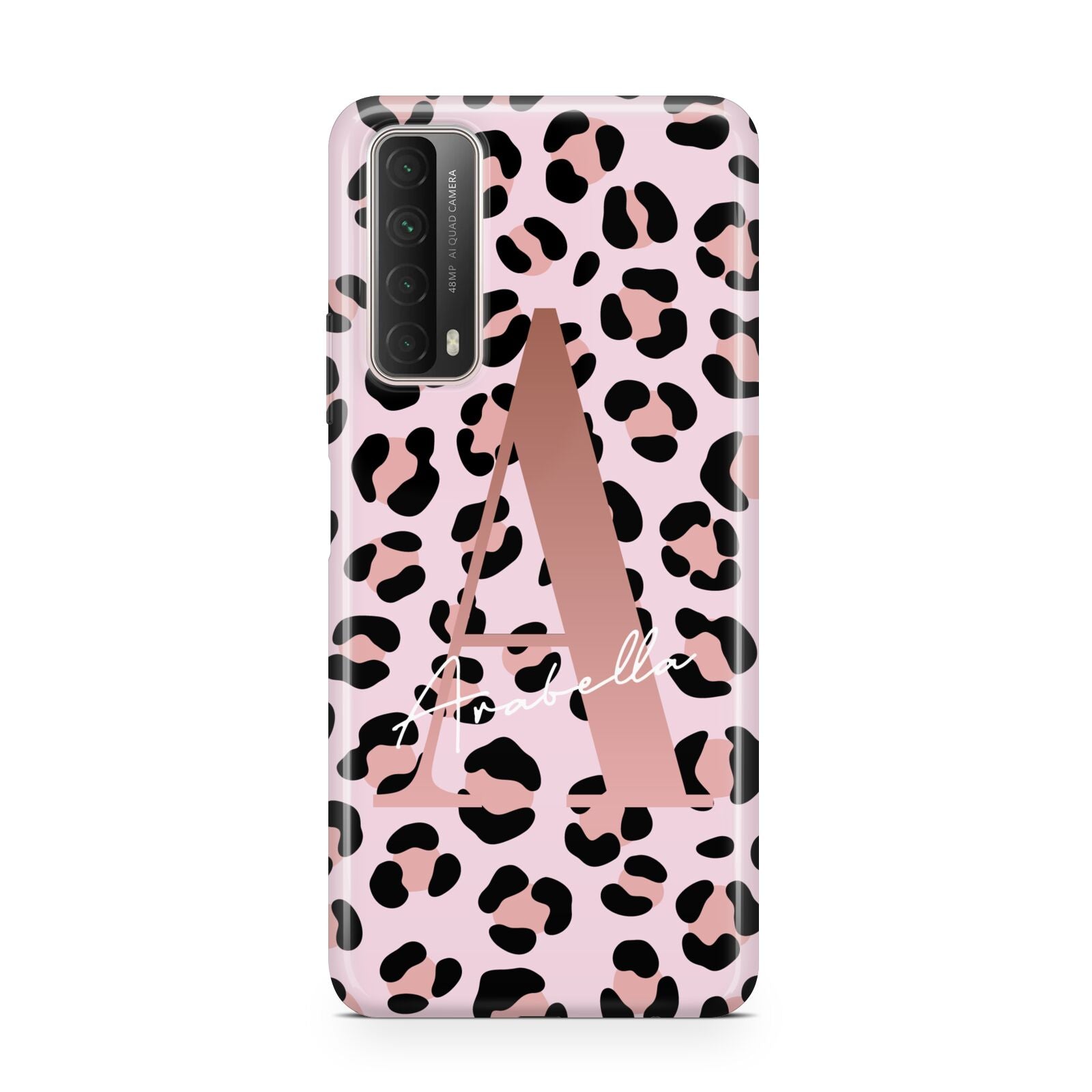 Personalised Leopard Print Initial Huawei P Smart 2021