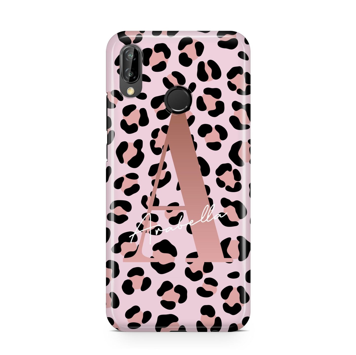 Personalised Leopard Print Initial Huawei P20 Lite Phone Case