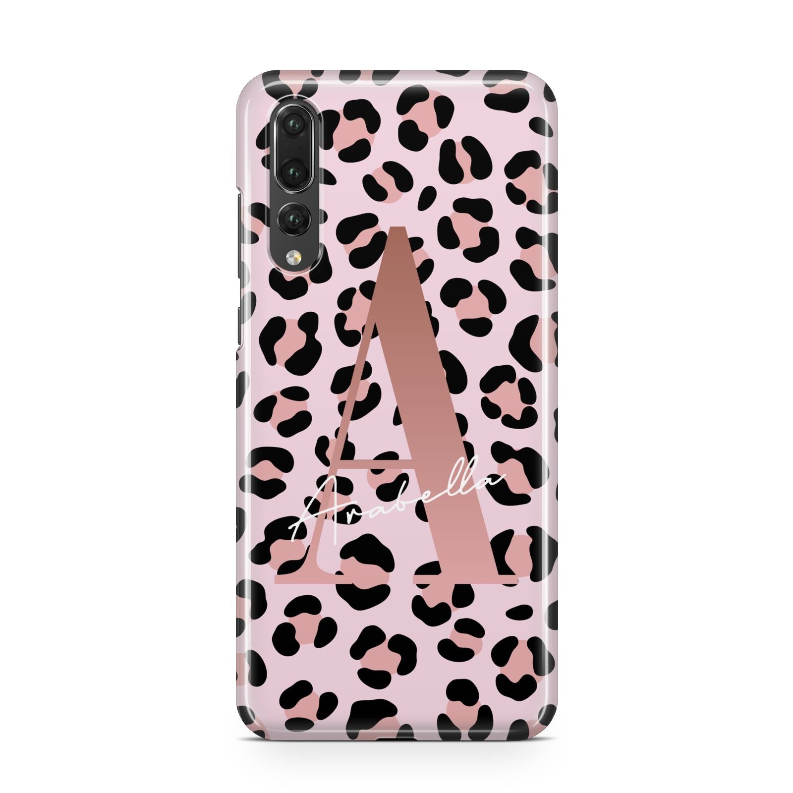 Personalised Leopard Print Initial Huawei P20 Pro Phone Case