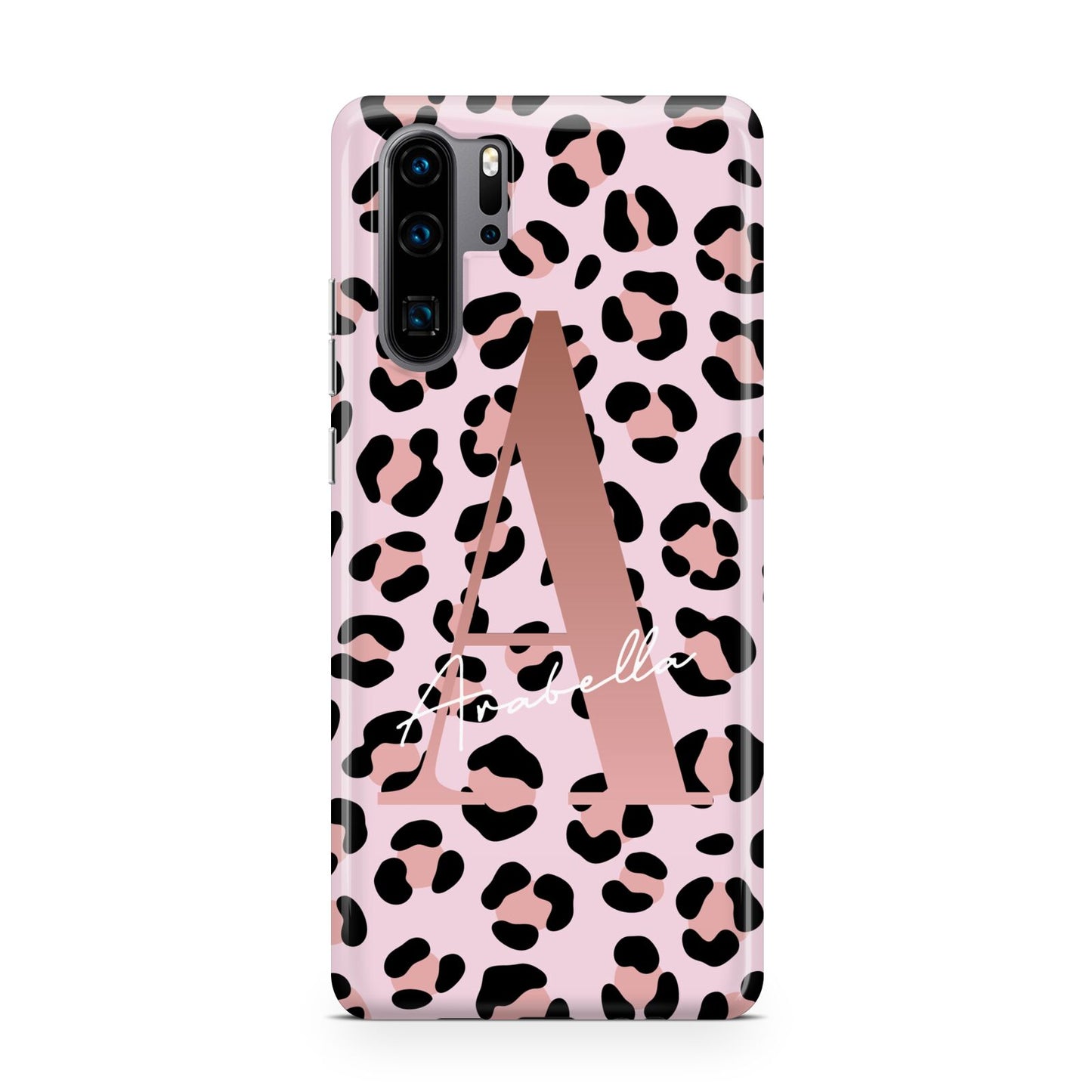 Personalised Leopard Print Initial Huawei P30 Pro Phone Case