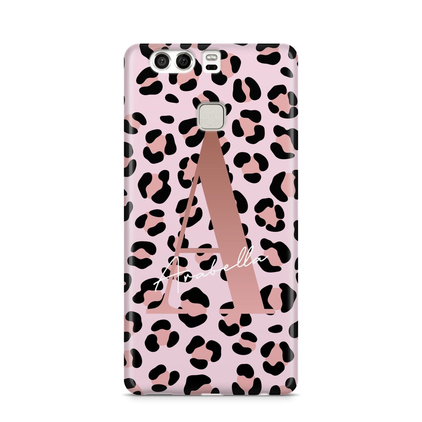 Personalised Leopard Print Initial Huawei P9 Case