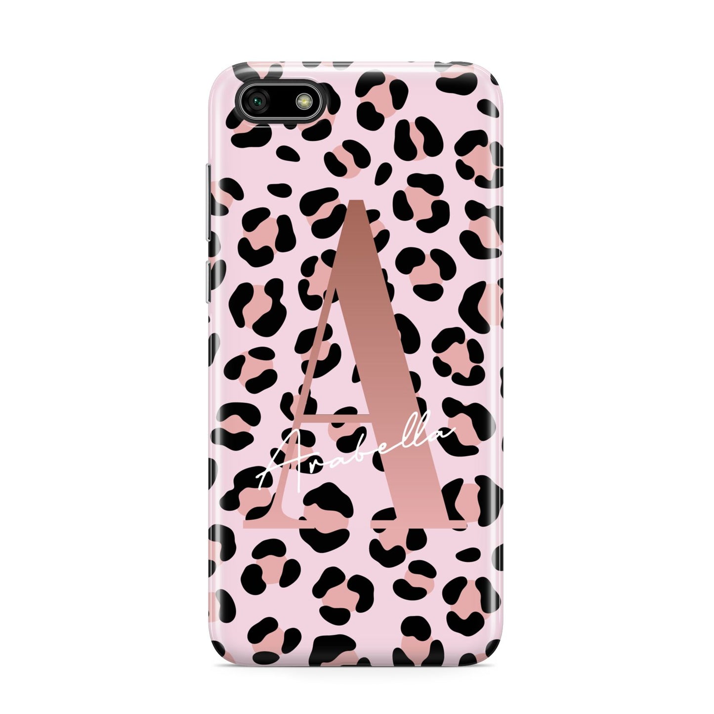 Personalised Leopard Print Initial Huawei Y5 Prime 2018 Phone Case