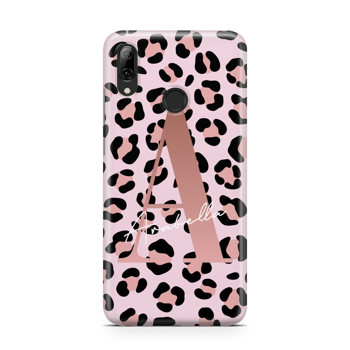 Personalised Leopard Print Initial Huawei Y7 2019