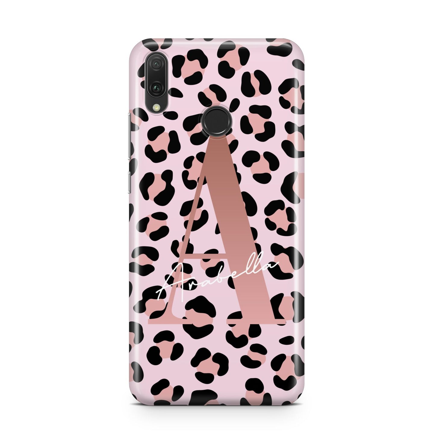 Personalised Leopard Print Initial Huawei Y9 2019