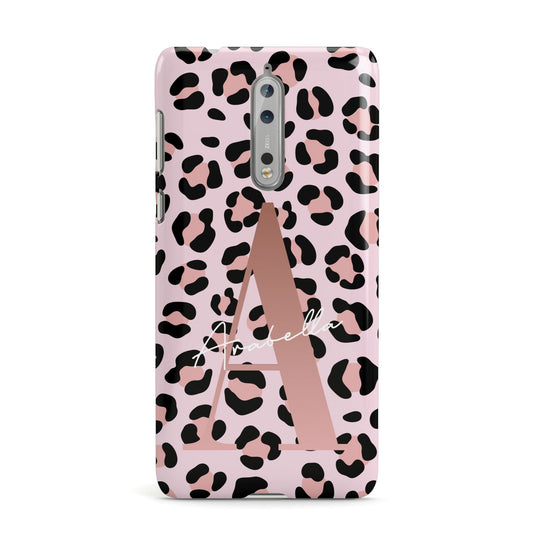 Personalised Leopard Print Initial Nokia Case