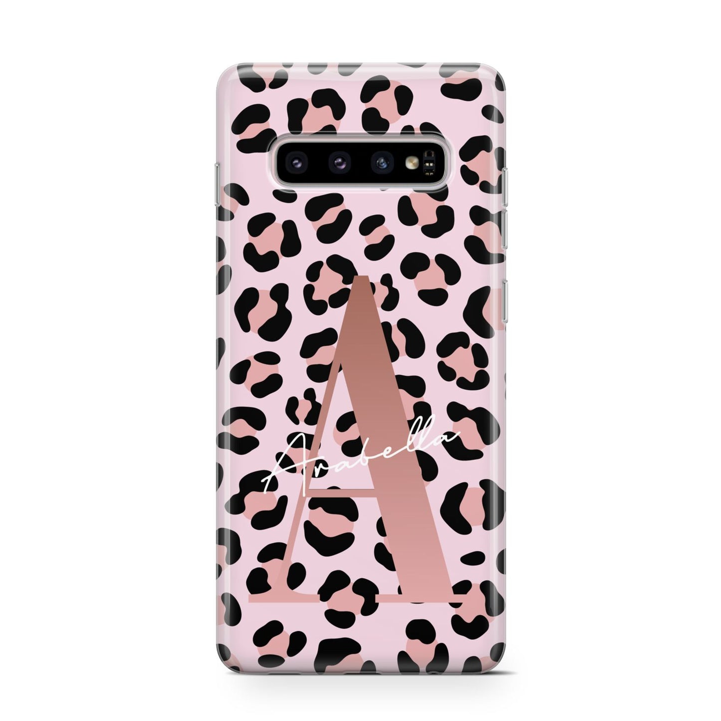 Personalised Leopard Print Initial Protective Samsung Galaxy Case