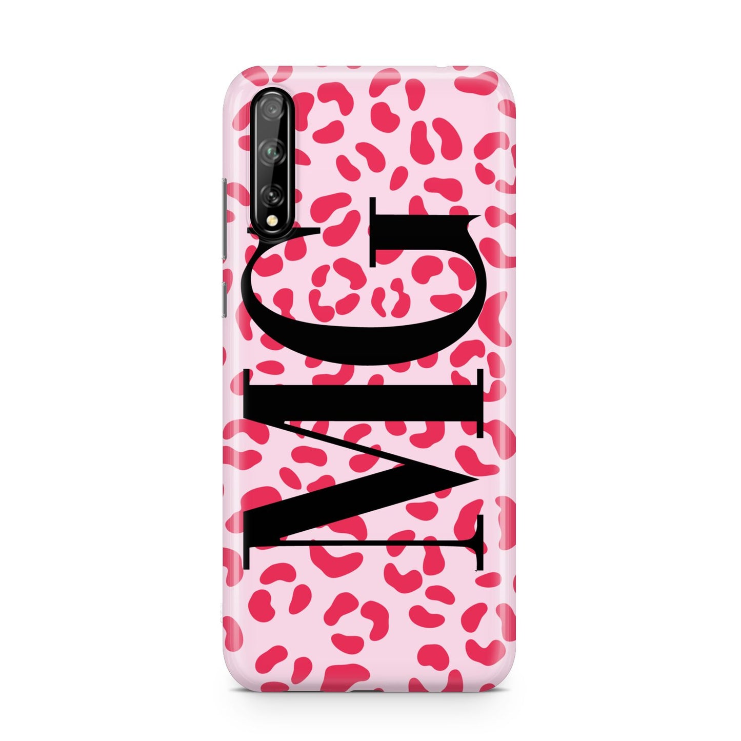 Personalised Leopard Print Initials Huawei Enjoy 10s Phone Case