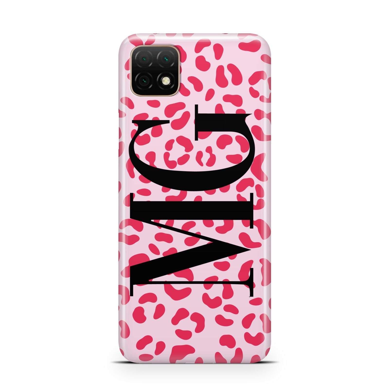 Personalised Leopard Print Initials Huawei Enjoy 20 Phone Case