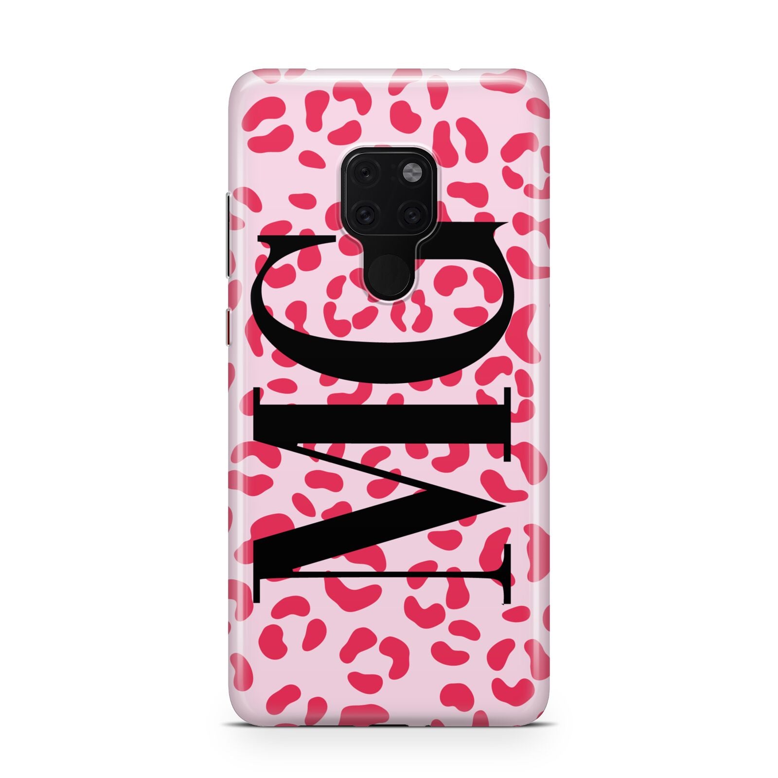 Personalised Leopard Print Initials Huawei Mate 20 Phone Case