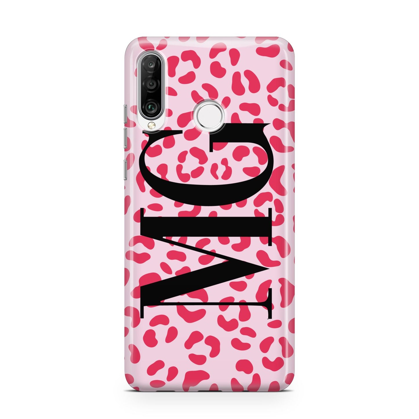 Personalised Leopard Print Initials Huawei P30 Lite Phone Case