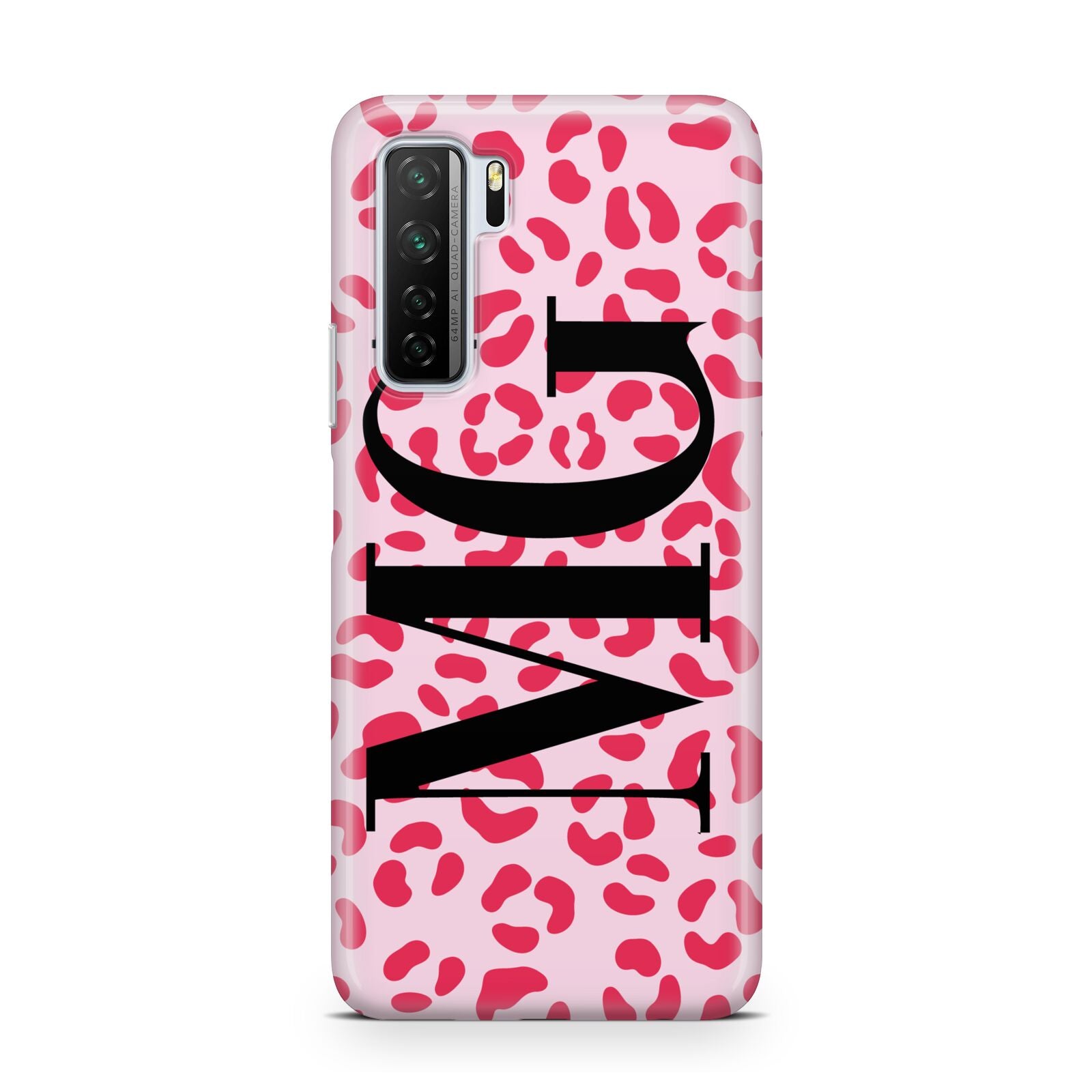 Personalised Leopard Print Initials Huawei P40 Lite 5G Phone Case