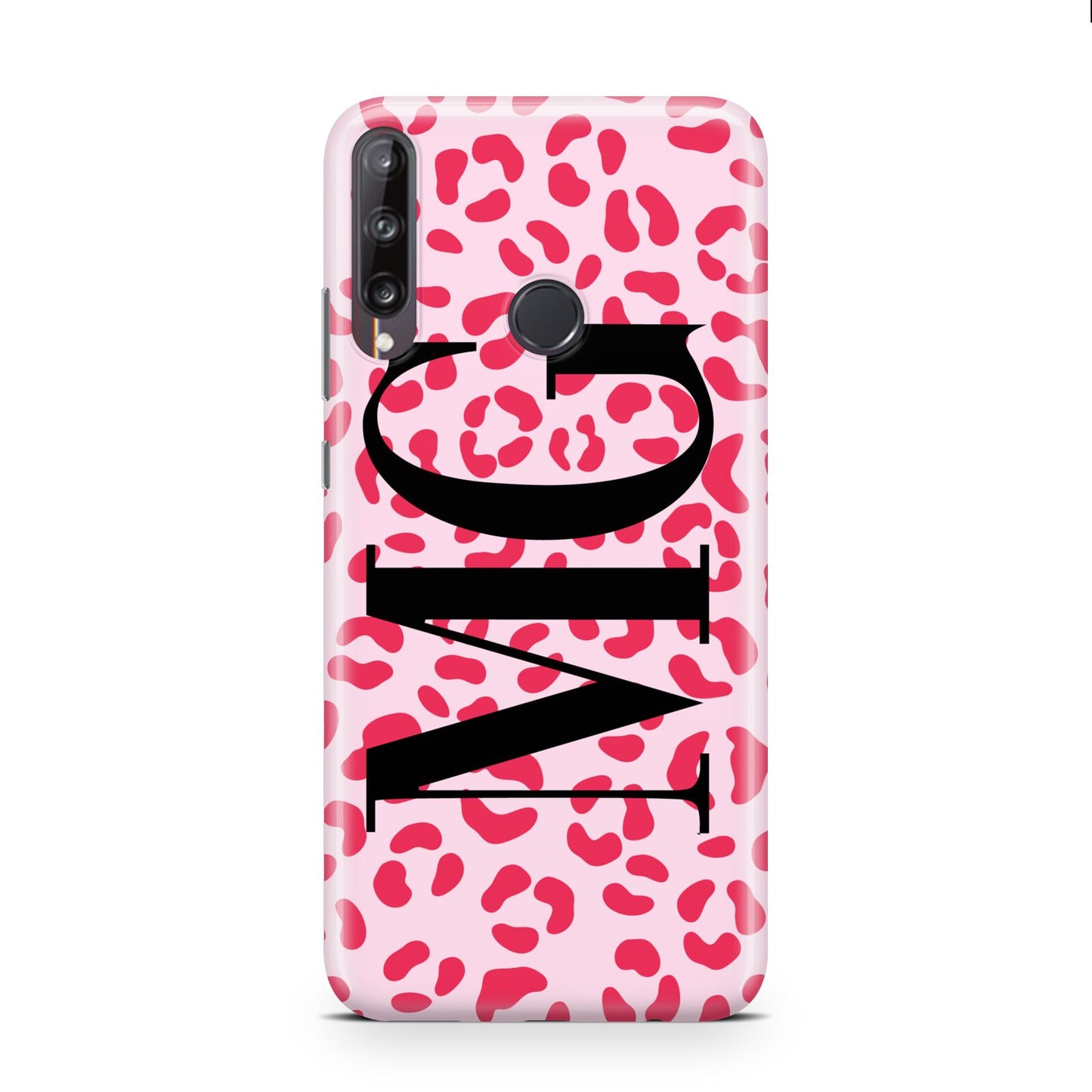 Personalised Leopard Print Initials Huawei P40 Lite E Phone Case