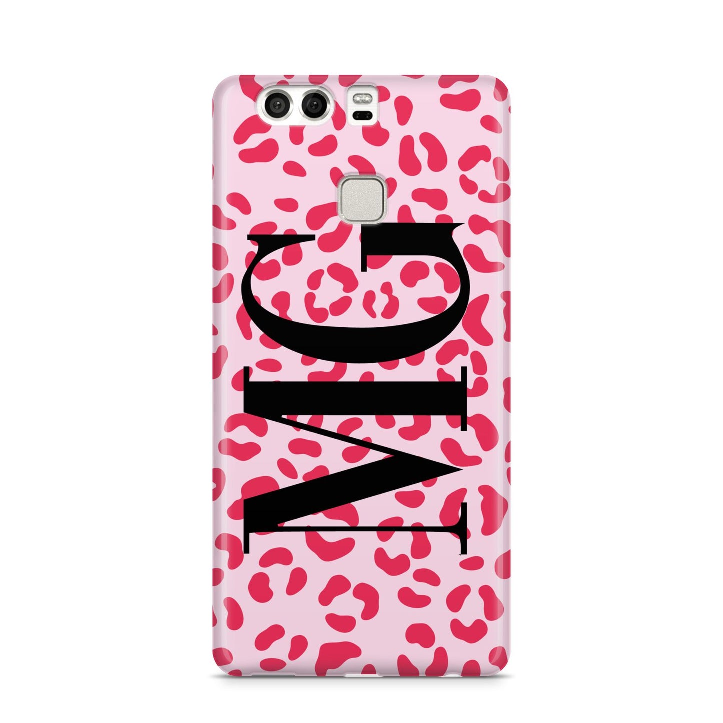 Personalised Leopard Print Initials Huawei P9 Case