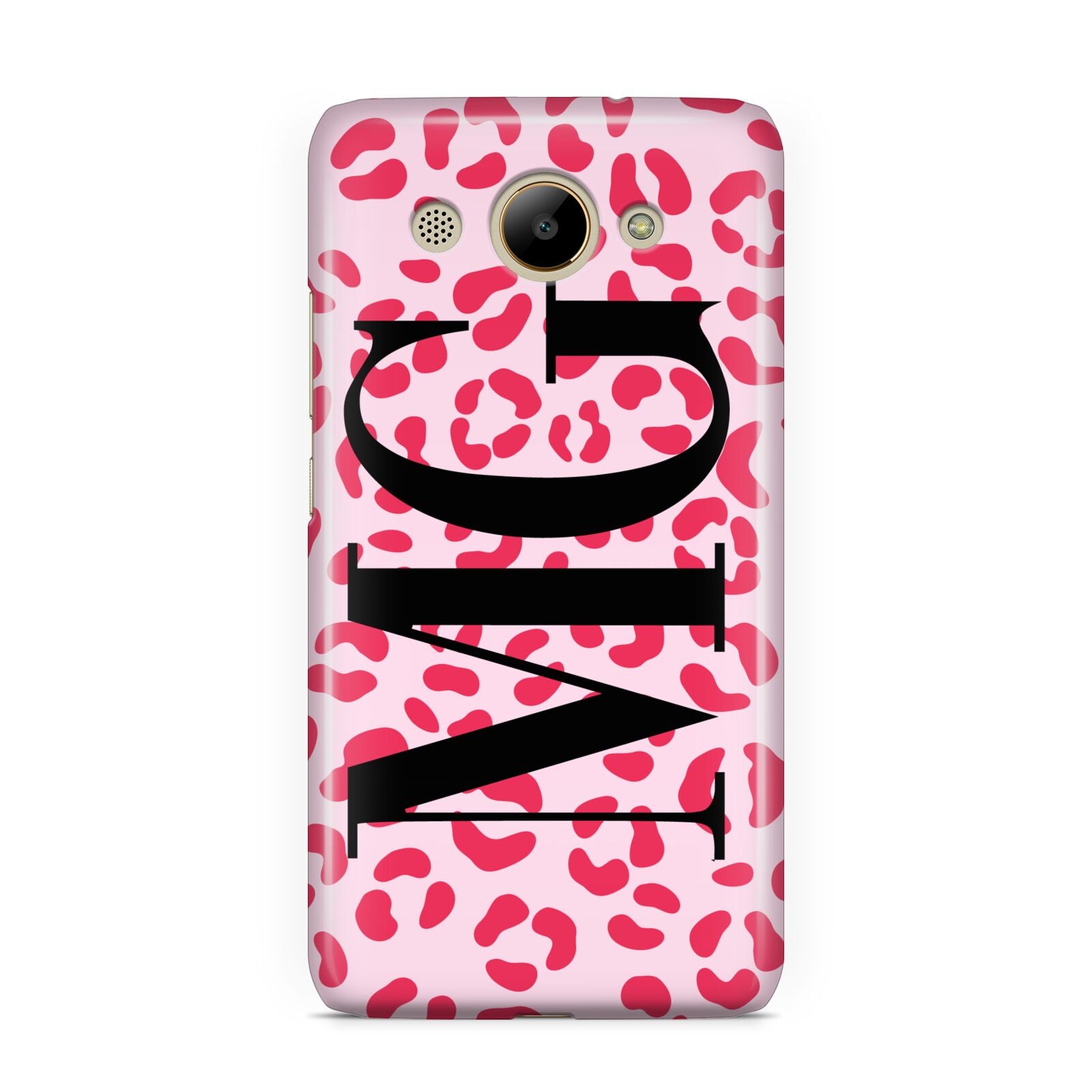 Personalised Leopard Print Initials Huawei Y3 2017