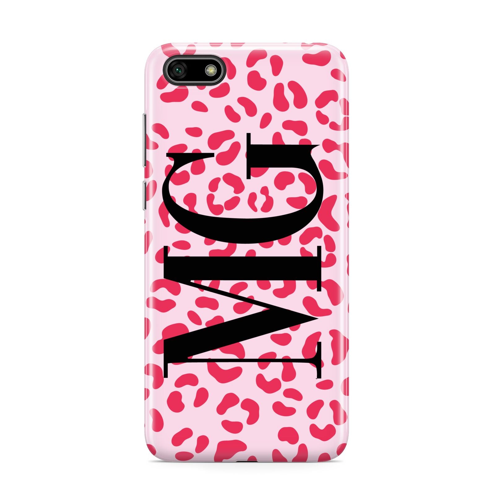 Personalised Leopard Print Initials Huawei Y5 Prime 2018 Phone Case