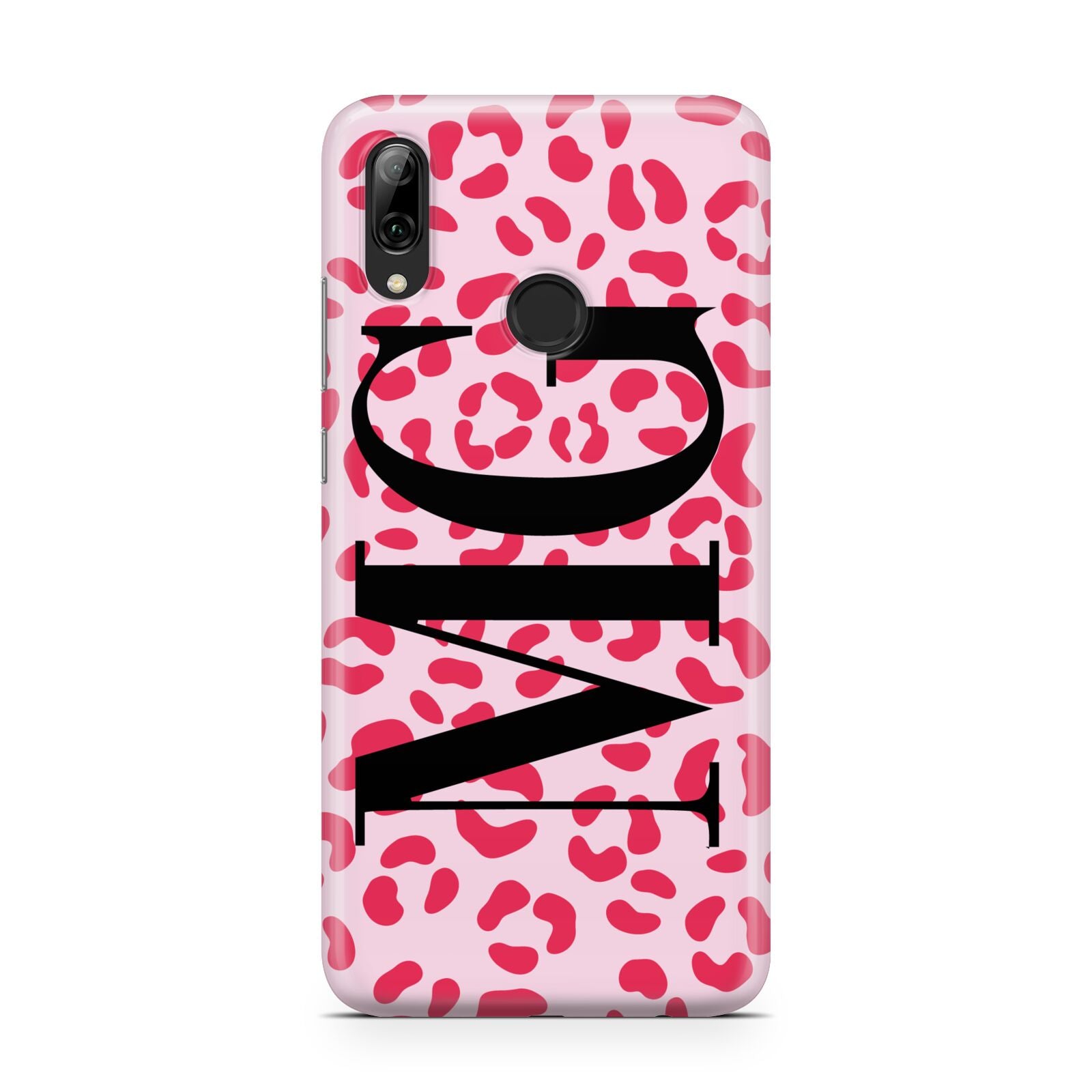 Personalised Leopard Print Initials Huawei Y7 2019