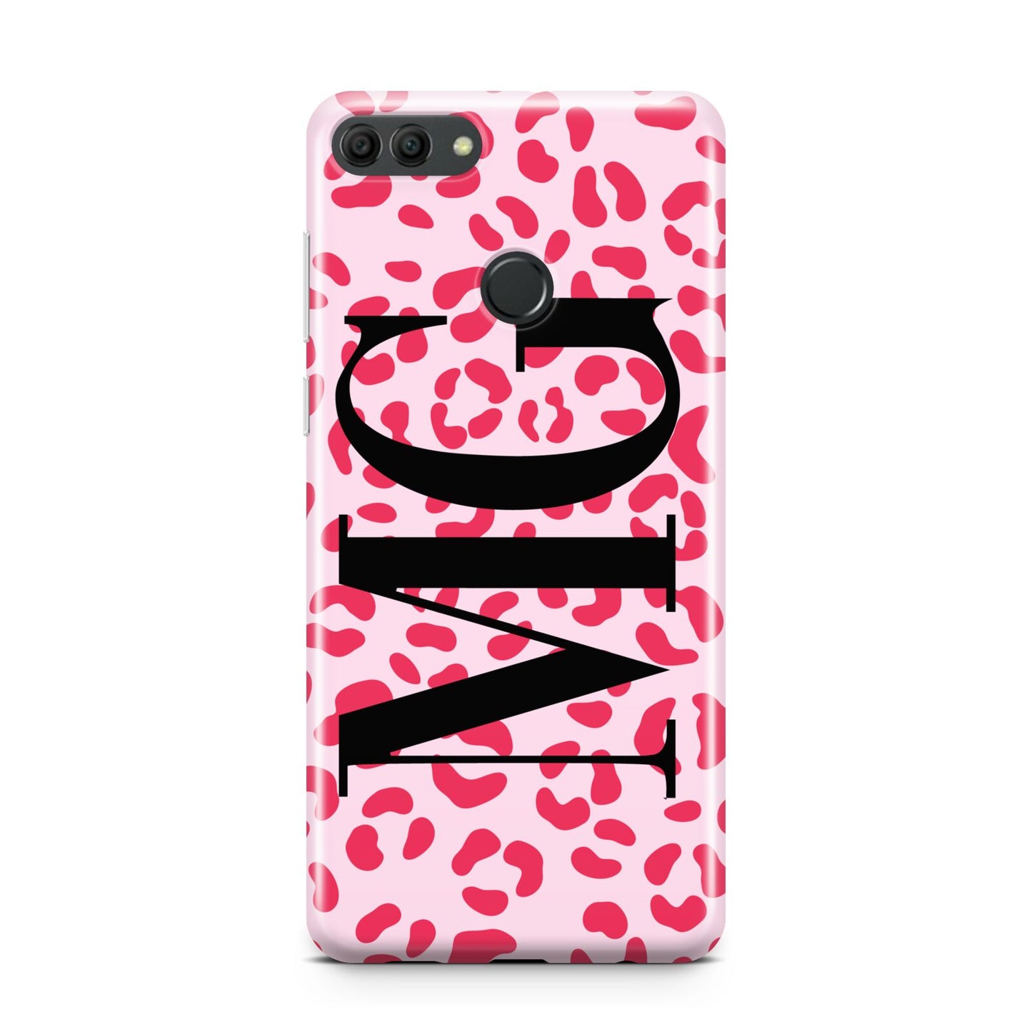 Personalised Leopard Print Initials Huawei Y9 2018