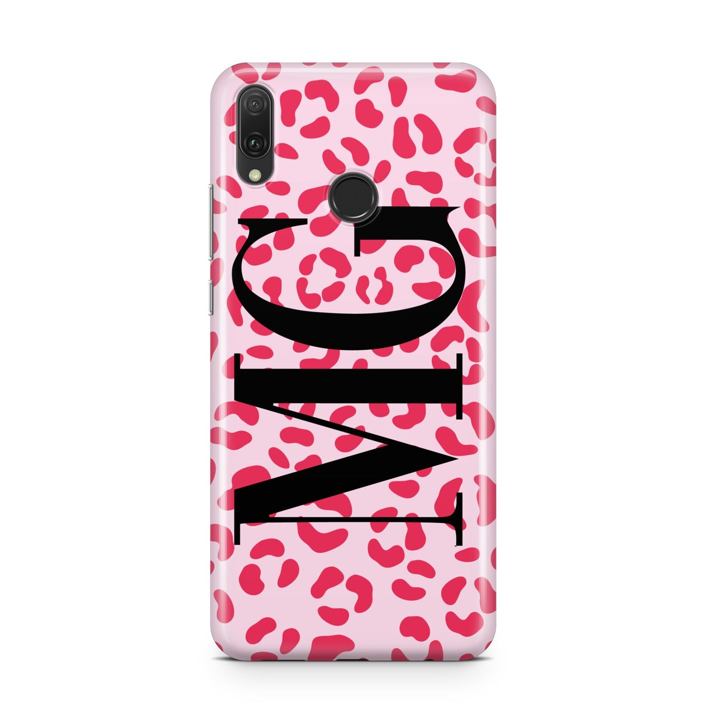 Personalised Leopard Print Initials Huawei Y9 2019