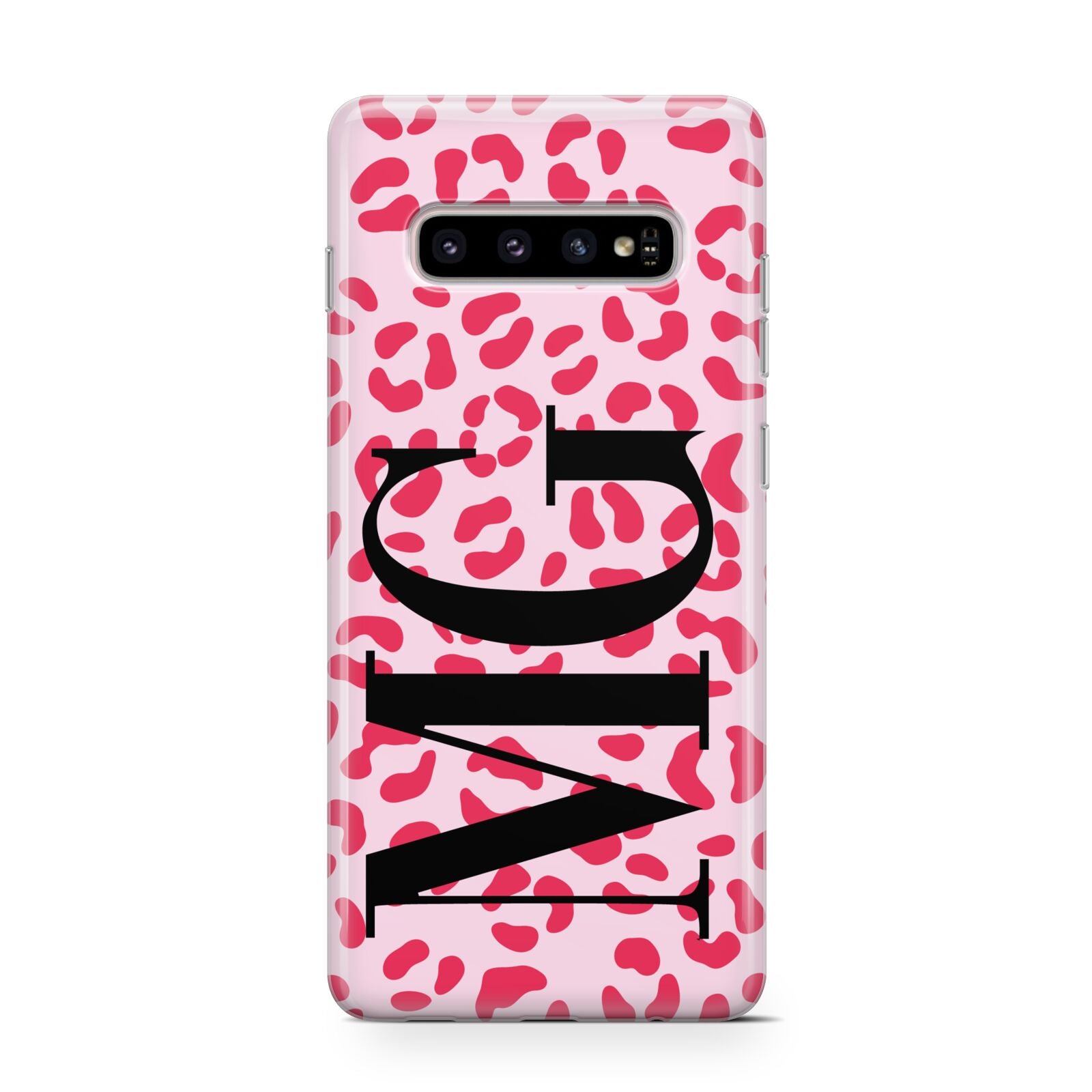 Personalised Leopard Print Initials Protective Samsung Galaxy Case