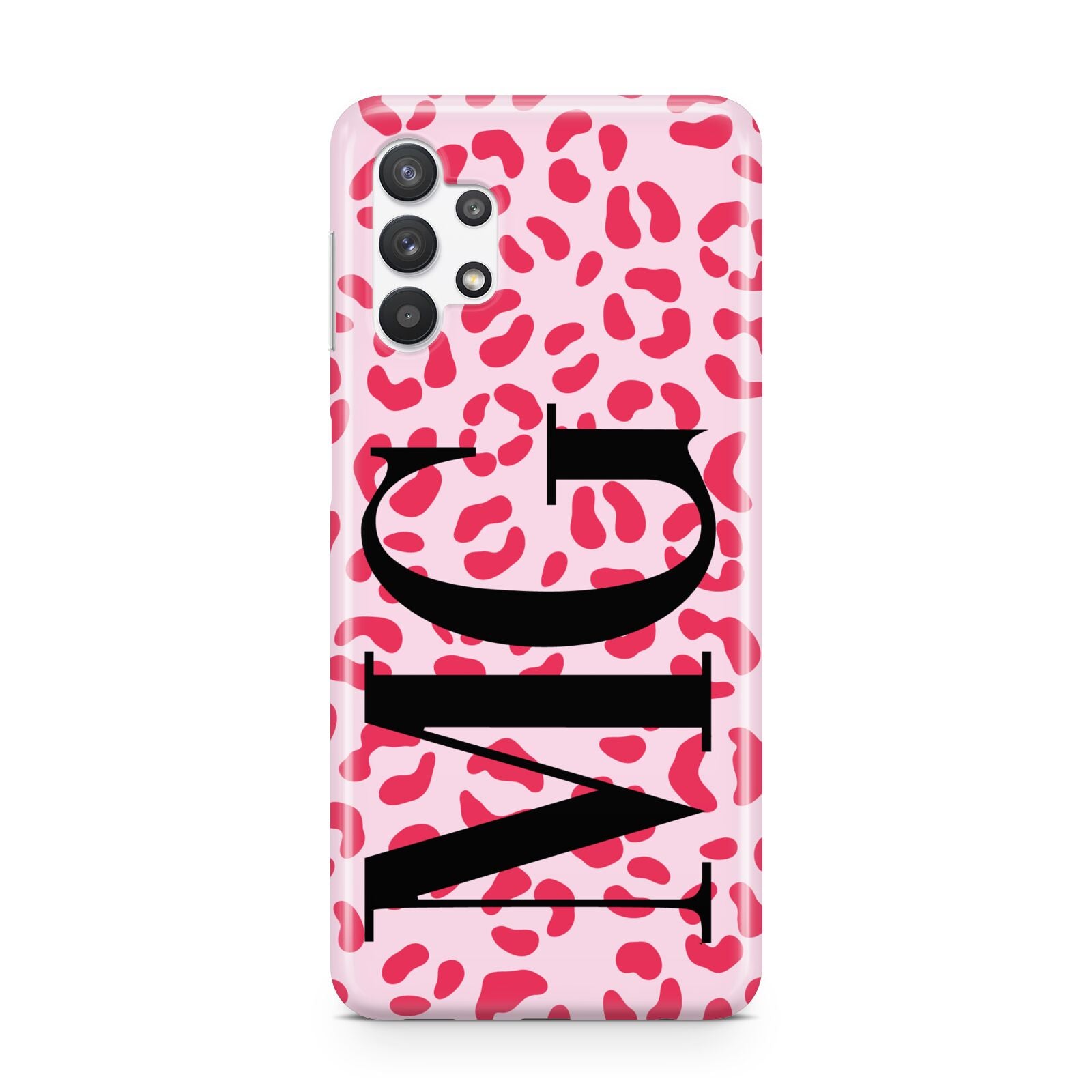 Personalised Leopard Print Initials Samsung A32 5G Case