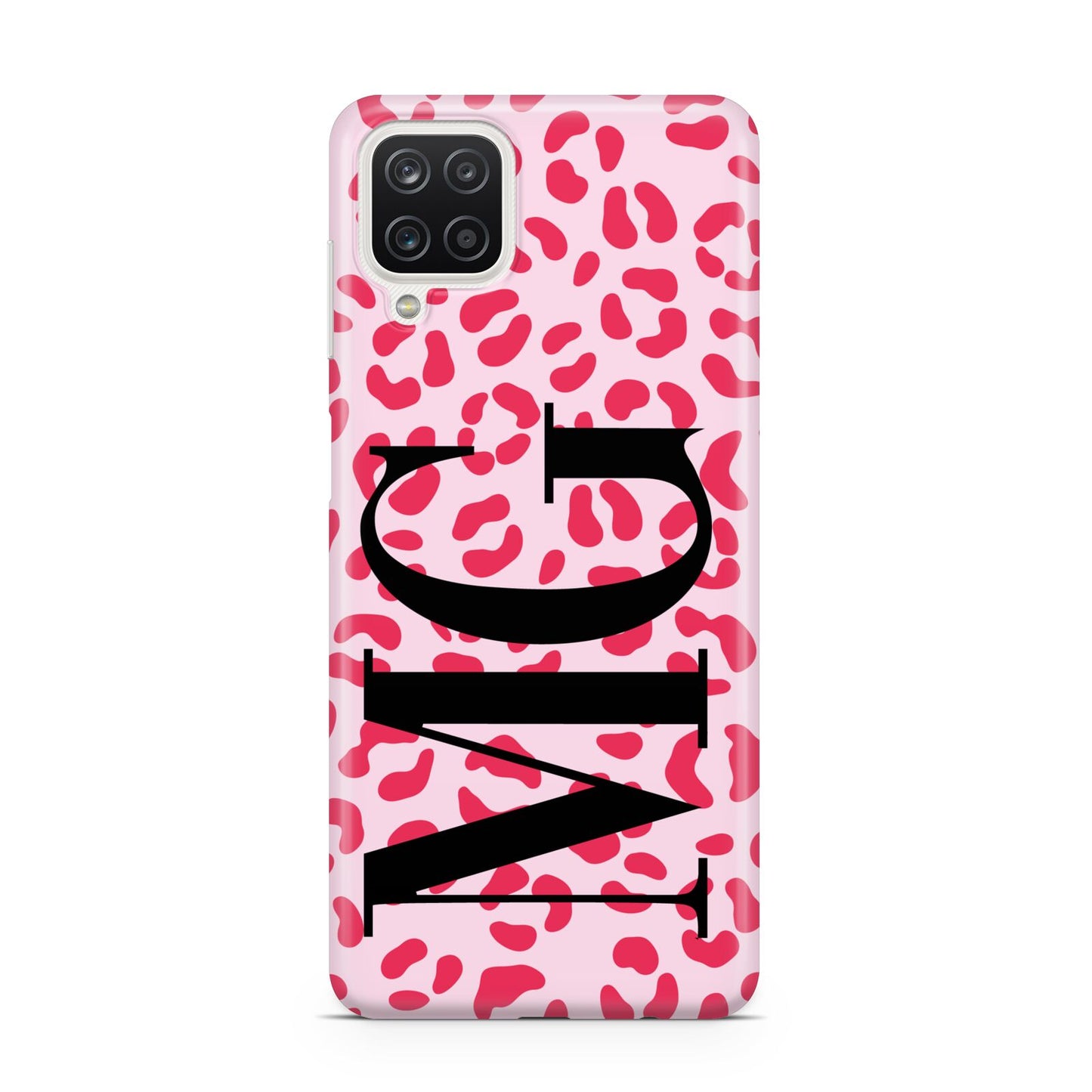 Personalised Leopard Print Initials Samsung M12 Case