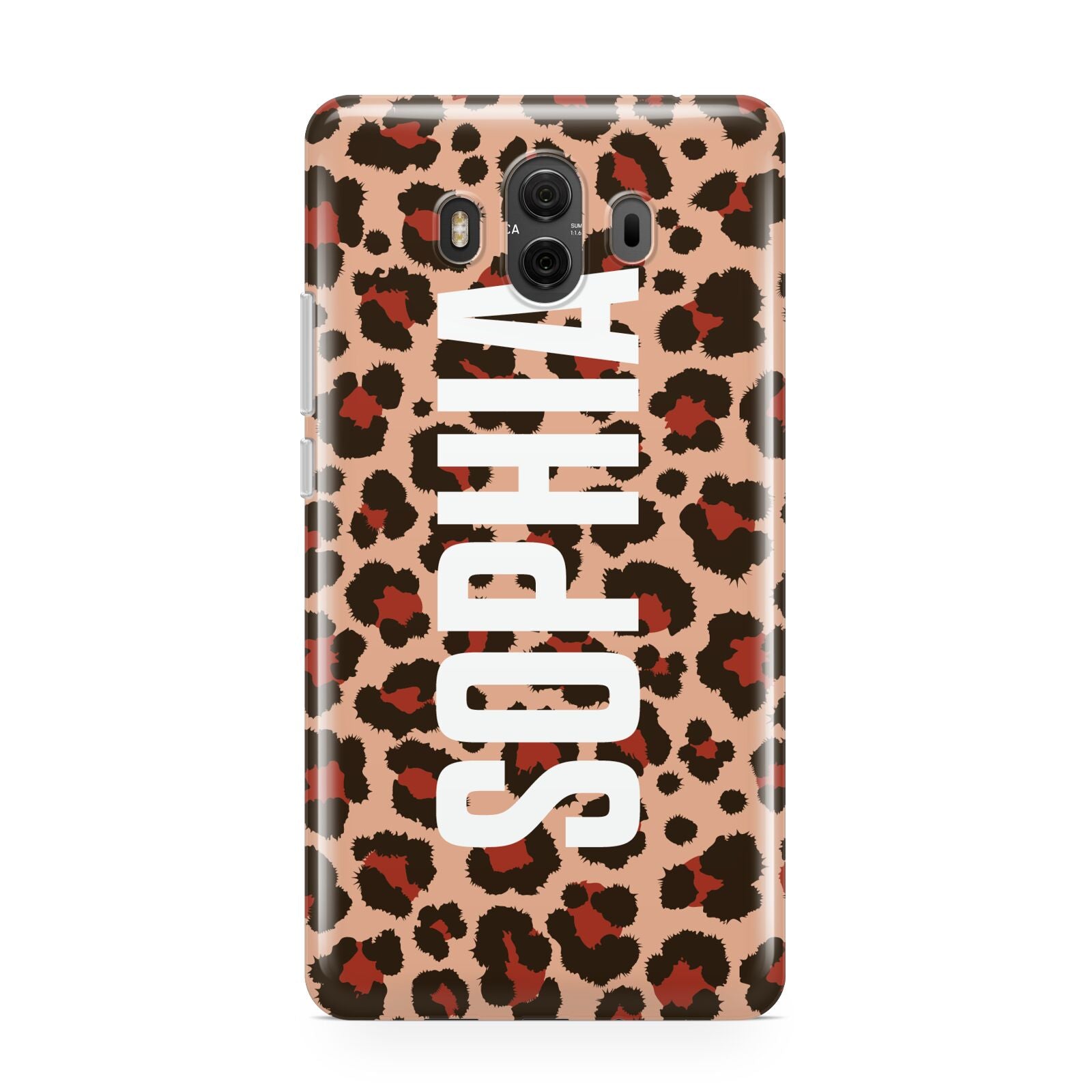 Personalised Leopard Print Name Huawei Mate 10 Protective Phone Case