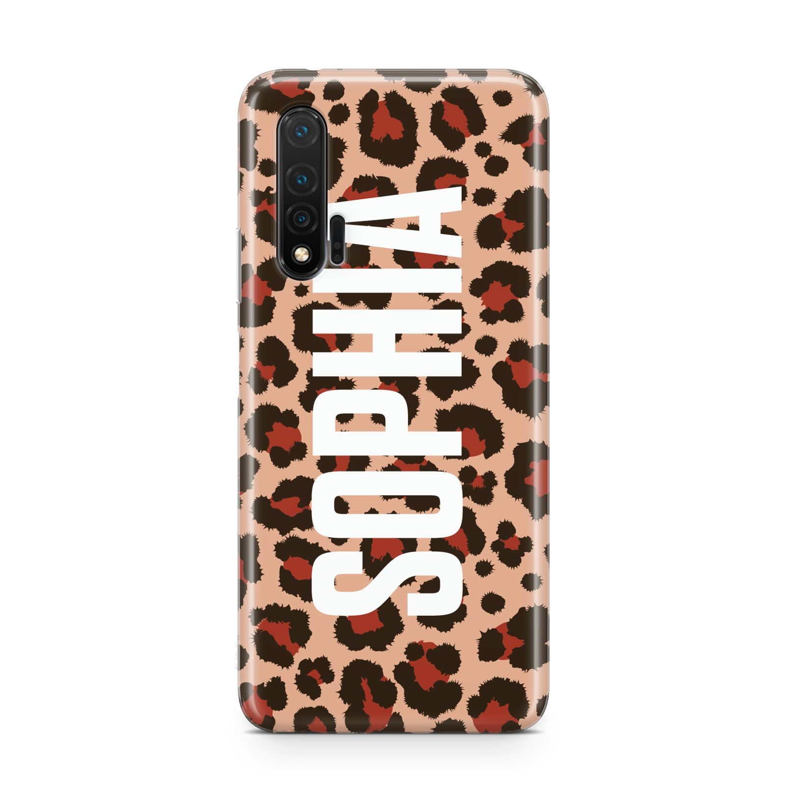 Personalised Leopard Print Name Huawei Nova 6 Phone Case